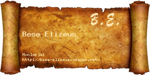 Bese Elizeus névjegykártya
